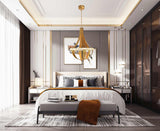 "Kurto" LED Light Gold Clear Crystal Chandelier
