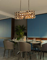 "Heyra" 12-Light Gold Clear Crystal Chandelier