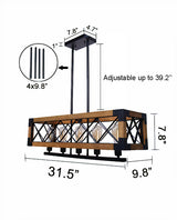 Aged 5-Light Chandelier ( D6 & D11 )