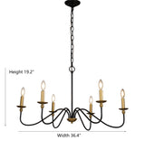 "Tailored" 6-Light Chandelier - Interna Lighting