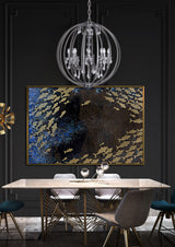 "Tera" 8-Light Chrome with Clear Crystals Chandelier ( 126 )