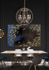 "Tera" 8-Light Bronze Clear Crystal Chandelier