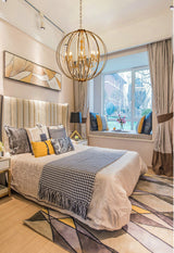 "Tera" 8-Light Bronze Clear Crystal Chandelier