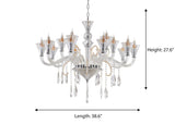 "Kalo" 15-Light Clear Glass with Accents Chandelier