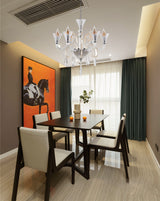 "Kalo" 6-Light Clear Glass with Accents Chandelier