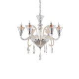 "Kalo" 6-Light Clear Glass with Accents Chandelier