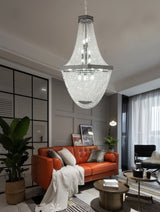 "Diem" 24-Light Black Nickel Clear Crystal Chandelier