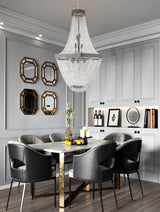 "Diem" 24-Light Black Nickel Clear Crystal Chandelier