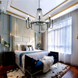 "Kello" 12-Light Black Nickel Clear Crystal Chandelier