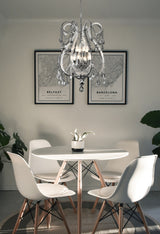 "Lopo" 8-Light Black Nickel with Smoked Crystal Chandelier