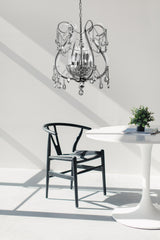 "Lopo" 8-Light Black Nickel with Smoked Crystal Chandelier