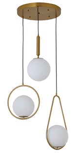 "Huno" 3-Light Brass Pendant ( C5 )