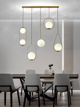"Huno" 5-Light Horizontal Brass Pendant