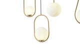 "Huno" 5-Light Horizontal Brass Pendant