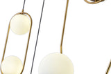 "Huno" 5-Light Horizontal Brass Pendant