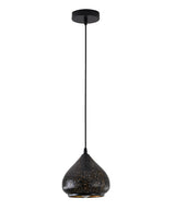 "Parsy" 1-Light Black and Gold Drop Pendant ( B1 & B2 )
