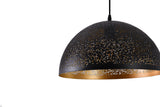 "Parsy" 1-Light Black and Gold Wide Pendant ( A3 & B2 )