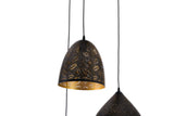 "Parsy" 3-Light Black and Gold Circular Pendant 7053 (B1 )