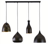 "Parsy" 4-Light Black and Gold Pendant