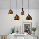 "Parsy" 4-Light Black and Gold Pendant