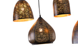 "Parsy" 4-Light Black and Gold Pendant