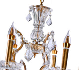 "Jeric" 6-Light Clear with Gold Touches Chandelier ( A5 )