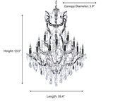 Breno 25-Light Black Nickel Chandelier ( A3 )