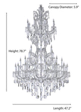 "Terrane" 41-Light Chrome Clear Crystal Chandelier