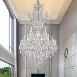 "Terrane" 41-Light Chrome Clear Crystal Chandelier