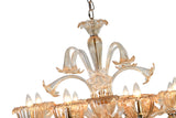 Murano "Carpe" 8-Light Cream Chandelier