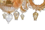 Murano "Alma" 6-Light Gold Chandelier