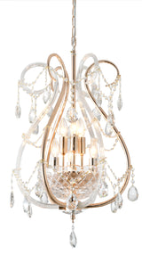 "Lopo" 6-Light Gold with Clear Crystal Chandelier