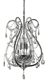"Lopo" 6-Light Black Nickel with Smoked Crystal Chandelier