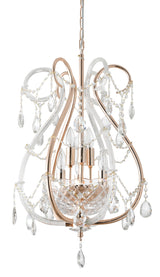 "Lopo" 6-Light Gold with Clear Crystal Chandelier