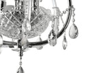 "Lopo" 6-Light Black Nickel with Smoked Crystal Chandelier