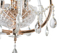 "Lopo" 6-Light Gold with Clear Crystal Chandelier