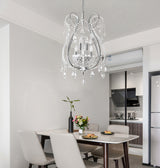 "Lopo" 6-Light Chrome with Clear Crystal Chandelier