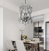 "Lopo" 6-Light Black Nickel with Smoked Crystal Chandelier
