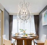 "Lopo" 6-Light Chrome with Clear Crystal Chandelier