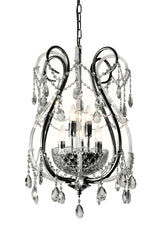 "Lopo" 6-Light Black Nickel with Smoked Crystal Chandelier