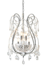 "Lopo" 6-Light Chrome with Clear Crystal Chandelier