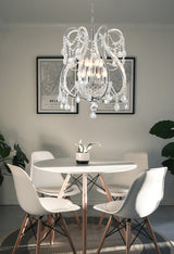 "Lopo" 8-Light Chrome with Clear Crystal Chandelier