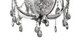 "Lopo" 8-Light Black Nickel with Smoked Crystal Chandelier