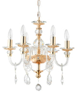"Cotern" 6-Light Gold Clear Crystal Chandelier