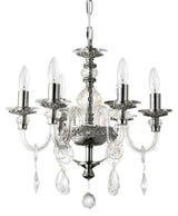 "Cotern" 6-Light Black Nickel Clear Crystal Chandelier