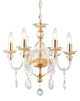 "Cotern" 6-Light Gold Clear Crystal Chandelier