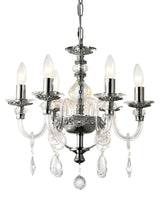 "Cotern" 6-Light Black Nickel Clear Crystal Chandelier