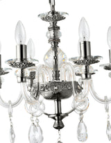 "Cotern" 6-Light Black Nickel Clear Crystal Chandelier