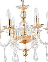 "Cotern" 6-Light Gold Clear Crystal Chandelier