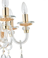 "Cotern" 6-Light Gold Clear Crystal Chandelier